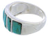 Authentic Sterling Silver Turquoise Ring Size 6-3/4 AX36533